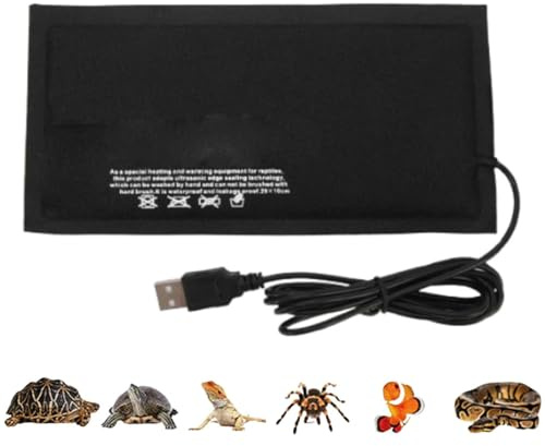 Coussin Chauffant Pour Reptiles, Tapis Chauffant électrique Pour Terrarium Intérieur Sous Réservoir, Coussin Chauffant USB étanche, Température Constante Sans Interrupteur(28 * 18cm)