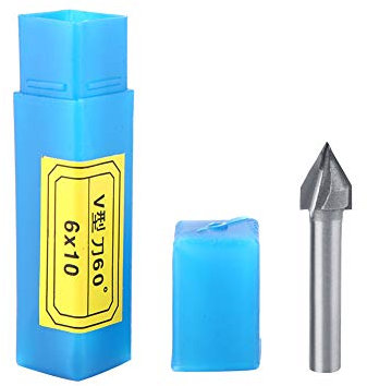 1/4'' V Grooving Router Bit Set,CNC V Bit CNC 60 Degree Router Engraving Wood Working 3D V Groove Bit 6x10mm 1/4 Cutter Tool WD