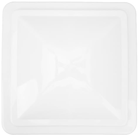 Pilipane RV Roof Vent Cover, Rainproof Campers Vent Lid, Efficient Ventilation Motorhome Efficient Ventilation, Rainproof Design, Long-Lasting ABS Metal, 14 76 x 14 76 in (White（A6028 01）)