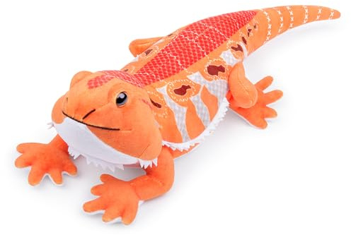 lilizzhoumax Lagarto Peluche 46cm/18”, Lagarto Peluche Lindas muñecas de Relleno de roedores, Lindo Lagarto Suave Relleno Juguetes De Animales Salvajes, Regalo para Amigos Y Niños Naranja
