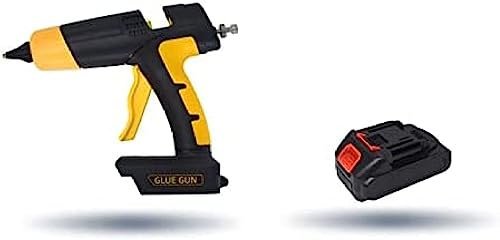 Pistola per colla a caldo 21V 120W Pistola per colla a caldo senza fili con display digitale Termostato Batteria sostituibile Usa stick di colla da 11 mm per fai da te domestico, Pistola per