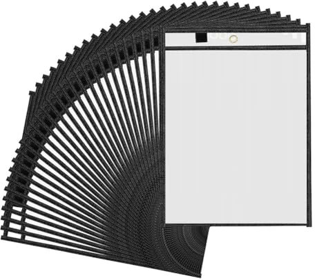 Pcivzxam 30 Packungen Übergroße Trocken Abwischbare, Wiederverwendbare Hüllen, 10 X 13 Job-Ticket-Halter, für Lehrer, Schulen, Klassenzimmer, Büros