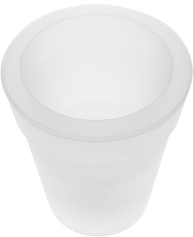 KONTONTY Solar Powered Waterproof Flowerpot Light Outdoor LED Planter Lamp for Garden Patio White Light Illuminated Decorative Solar Garden Planters