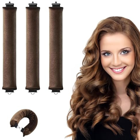 Hitzefreie Lockenwickler - Weicher Samt Heatless Blowout Rods für Locken Ohne Hitze - Lockenwickler für Langes, Mittellanges und Kurzes Haar - Perfekte Overnight Curls