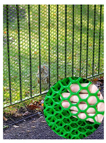 GENSNRY Geflügelnetz für Icken, wiederverwendbarer sechseckiger Ickendrahtzaun aus Kunststoff für die Gartenarbeit, Baubarriere, Blumennetzschutz (Farbe: Grün, Größe: 1 x 25 m)