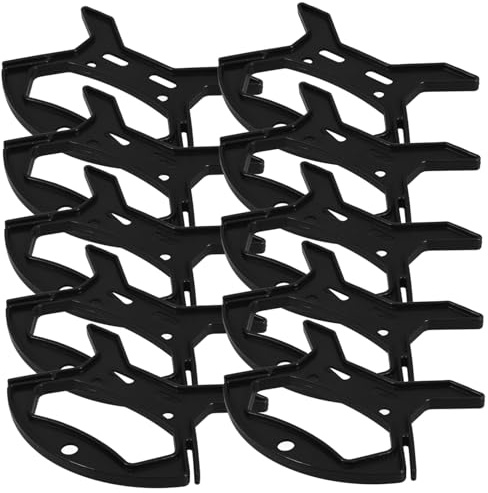 10 Stück-pack Kabelaufroller aus Kunststoff, Schwarze Drahtwickler | Kabel und Cord, Ergonomisches Design, Robust für Regelmäßige Nutzung, Aufbewahrung Lichterketten