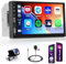 Hikity 7 Pouces Écran Tactile Autoradio 2 Din avec Bluetooth Main Libre Double Din Radio sans Fil Lecteur MP5 Support Radio FM AUX Lien Miroir EQ SWC Caméra de Recul