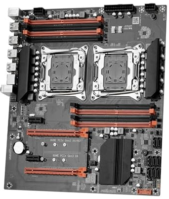 Placa Base for Juegos X99 con CPU Dual DDR4 M.2 NVME USB3.0 E-ATX LGA2011-3 Compatible con CPU Xeon E5 2680 V4.