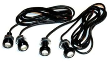 Ciieeo Luces De Circulación Diurna Led De 9w Dc12v Para Coche, Luz Blanca Carcasa Negra, Resistente Al Agua, Pack De 4 Unidades, Para Uso Automotriz Cualquier Estación