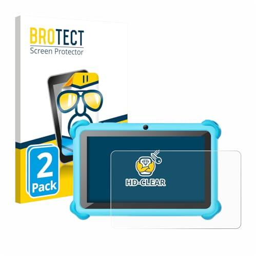 BROTECT Schutzfolie für zcobro KIDS710 7 | 2 Stück Transparenter Displayschutz Made in Germany Klare Displayschutz-Folie Clear Einfache Montage Case-Friendly