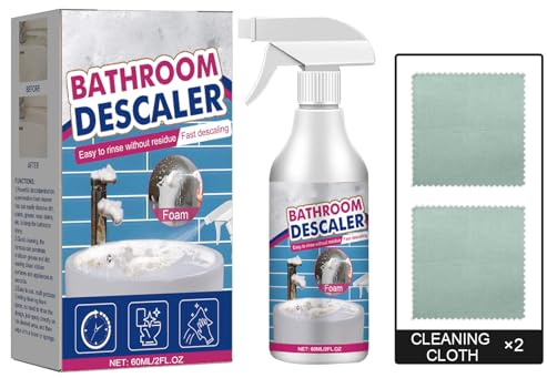 Reiniger für hartnäckige Flecken,Bathroom Descaler Schaum,2025 Neu Multifunktional Duschkabinenreiniger,badreiniger,Kalkentferner Dusche Stark,für Glas, Kanalisation,Toiletten (1)