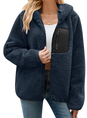 Tuopuda Sweat Femme en Polaire Sweat à Capuche Chaude Casual Hoodie Zippé Manche Longue Manteau Automne Hiver Streetwear Sweatshirts avec Poche