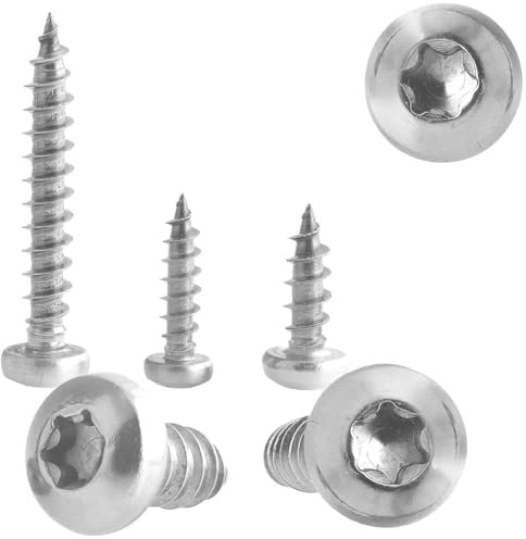 10 Stück Spanplattenschrauben mit Rundkopf 4,0x50 mm Holzschrauben Rundkopfschrauben Edelstahl A2 WIBTEC®