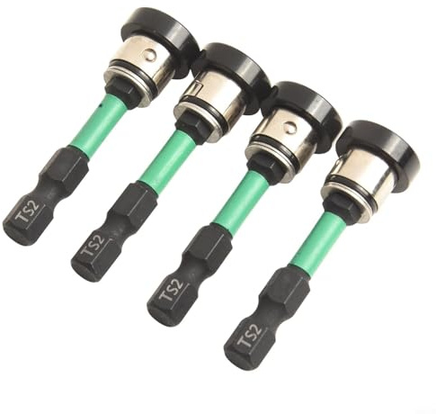 4Pcs Magnetic Plasterboard Positioning Screwdriver Bits 50mm Cross Drywall Screw Setter Set for Electric Drill Woodworking Hand Tools (B)