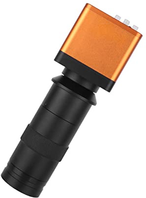 MasYosh Cámara de Microscopio Digital de 34MP 1080p, Grado Industrial con 130x Lente de Montaje Zoom C, para Reparación de PCB, Soldadura de Joyas de Microelectronics, Reparación de (Enchufe de la UE)