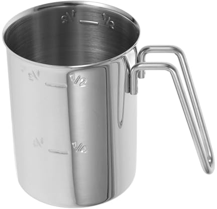 DECORNIJIA Taza Control Arroz 500ml Medidora Inoxidable Acero con Temperatura Medición Precisa Avanzado y Cocina y Preparación para Alimentos