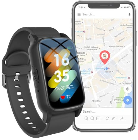 Weyot Reloj Localizador Personas Mayores, Reloj Inteligente con Detección De Caídas para Personas Mayores - Videollamada HD, Llamada Bidireccional Y Impermeable IP67, Boton Emergencia Ancianos SOS