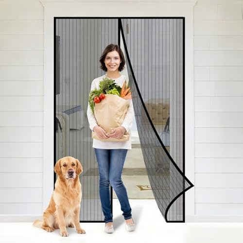 FrutPunch Magnetic Fly Screen Door Curtain 100×210cm for Sliding&Front Door