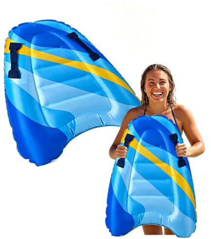 Surfbrett Aufblasbar, Luftmatratze, Aufblasbares Bodyboard Tragbares Bodyboard mit Griffen (B)