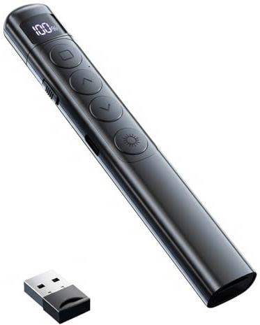 New 2.4GHz Presentation Clickers, Clicker for Powerpoint with Digital Display Hyperlink Control, Presenter PPT Clicker 330FT/100M, Powerpoint Presentation Clickers for Classroom, Office, Meeting