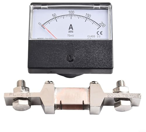 Amperometro analogico DH-670 con shunt per DC 0-200A/300A/75mV, adatto per applicazioni su pannelli elettrici e rilevamento corrente (200A)