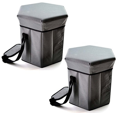 HAC24 2er Set Kühltasche & Hocker Camping Picknick Kühlbox Eisbox Campinghocker