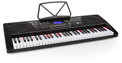 Schubert Etude Keyboard - Klavier, E-piano, Lern-Keyboard, Aufnahme-Funktion, Playback-Funktion, Lernmodi, AUX, Stereo-Lautsprecher, Netz- oder Batteriebetrieb, 255 Rhythmen, schwarz