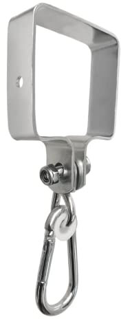 OTITU Juego De 2 Ganchos De Columpio con Mosquetón 90x90mm Ganchos Mangas Collar De Columpio - Mosquetón Cuadrado Soporte De Gancho Gancho para Vigas O Madera Cuadrada