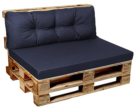 Garden Factory Cojines para palets, Cojines para Sofas de palets Asiento, Respaldo o Juego V1 (Cojin de Esquina 60x50)