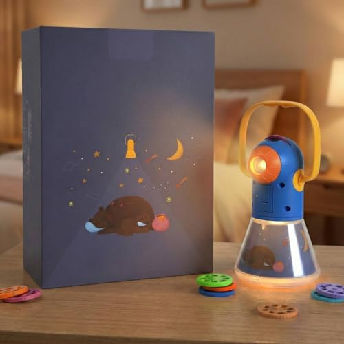 CALISTOUK Lámpara de Proyección Multifuncional, Proyector de Historias y Cielo Estrellado, Luz Ambiental y de Sueño Portátil para Dormitorio Regalos