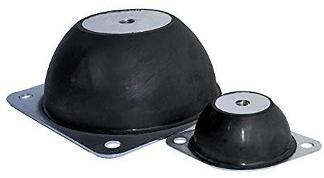 RS PRO Gummi Vibrationsdämpfer M10, Ø 136mm x 40mm, 60 Shore A/bis 140kg