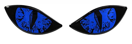 BIKE-label Reflex Aufkleber 3D Böse Augen für Auto Motorrad Helm blau 910068