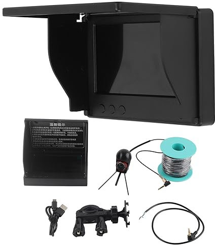 Videocamera da Pesca DVR Videoregistratore Fish Finder, Monitor LCD da 4,3 Pollici, Vista Rotante a 190°, IP67 Impermeabile Telecamera da Pesca Subacquea, Kit Telecamera da Pesca Subacquea per la Pesc