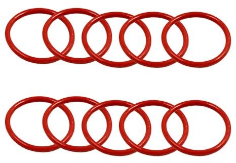MACHSWON 30 Pcs Silicone O-Rings Gasket Rings Seal Grommets Gasket 38mm OD 35mm ID 1.5mm Width Silicone Washer Round Sealing Ring Red