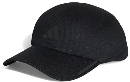 Adidas Unisex Running AEROREADY Four-Panel Mesh Cap, Black/Black Reflective, L