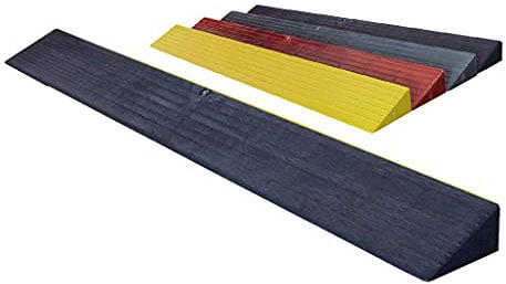 5/6/7 cm Anstieg Innenstufen Rampen Umweltfreundlicher Kunststoff Rollstuhl Schwellenrampe Tür für Auto Fahrrad Garage Lager Mäher Wagen (Kleber nicht enthalten)/Schwarz/100X10X5Cm(39.37X3.94X1