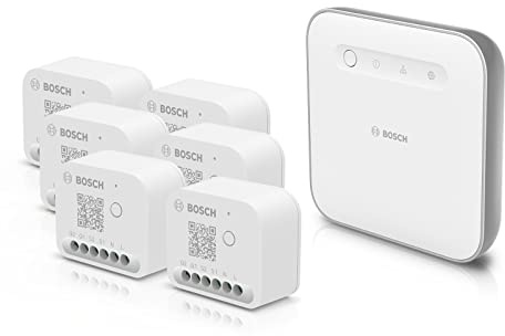 Bosch Smart Home Beleuchtung und Beschattung-Set, 6x Licht-/Rollladensteuerung II, 1x Controller II