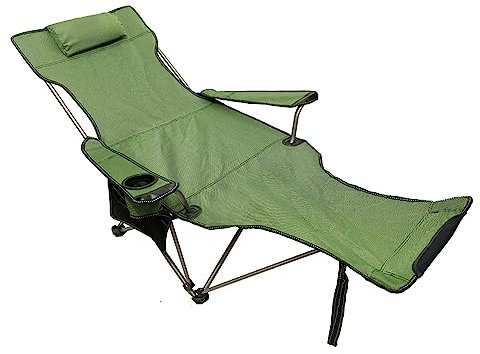 Campingstuhl Faltbar Outdoorstuhl Klappstuhl Camping-Lounge-Stuhl, Tragbarer Camping-Liegestuhl, Klappbarer Sitz Mit Fußstütze Und Aufbewahrungstasche Für Die Kopfstütze Faltstuhl Camping-Stühle ( Col