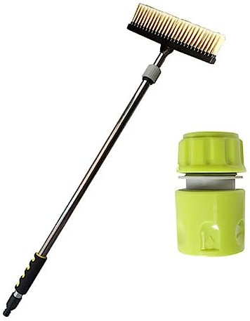 Wasserführende Teleskopstange Mit Bürste, High Clean Teleskopstange Mit Wasseranschluss, Waschbürste Mit Teleskopstiel Set für Die Reinigung Von Autofenstern In Großen Höhen.