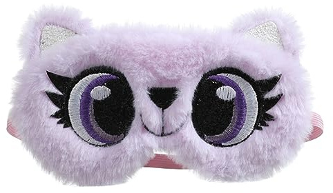 NIYANGLE 3 Pz Maschera Per Gli Occhi in Peluche Benda Di Peluche Copertura Per Gli Occhi Di Panda Benda Per Gli Occhi Del Sonno Maschere Divertenti Viaggiare Animale Stoffa Viola Di Notte