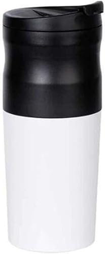 Portable Coffee Maker 3 in 1 Coffee Grinder Electric Coffee Filter Coffee Cup Drip Coffee Machine Coffee Dripper Set for Home (Black) (White)