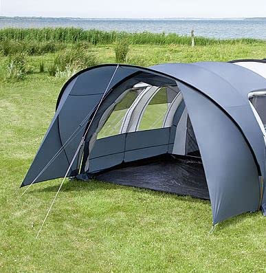 dwt Sonnenvordach passend für Tunnelzelt Gobi Plus wasserdicht, geräumig, in 4 Größen für 3 bis 6 Personen, Polyester-Gewebe, Sonnendach, Größe:Gr. 5 350 x 140 cm