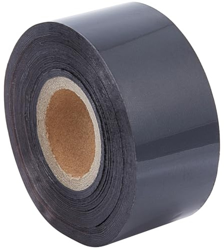 GORGECRAFT 120 Meter Heißfolienprägepapier Wärmeübertragungsfolie Blattfolie Elegance-Drucker Bastelpapier DIY-Dekorzubehör Für Lederbronzierungsmaschine PU-Wärmeübertragung Schwarz