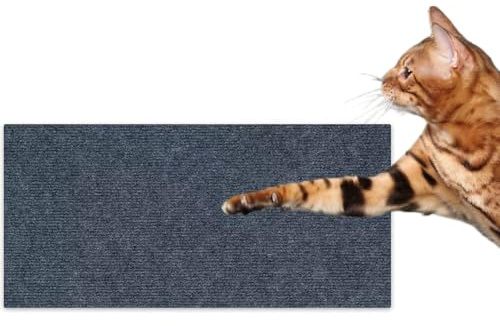 (Dunkelgrau 40 x 200cm) Kratzmatte Selbstklebend,Katzenkratzmatten Selbstklebend, Climbing Cat Scratcher, Kratzbretter Katze, Kratzschutz Katzenkratzmatte für Schützt Teppiche Sofa Möbelschutz