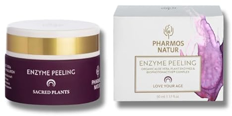 Pharmos Natur Enzyme Peeling 50 ml - Natürliche Enzymkraft für Strahlende Haut, Faltenreduktion und Intensive Feuchtigkeit