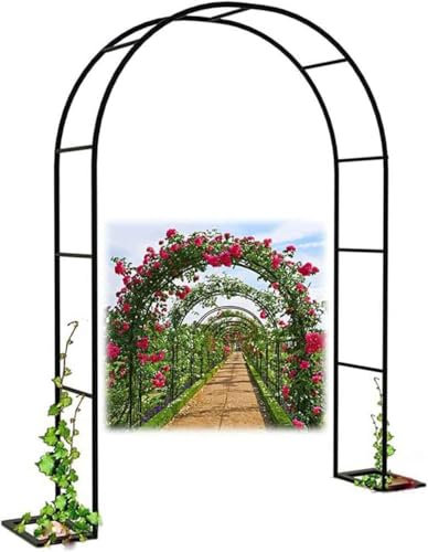 WCQSYY Arco De Jardin para Plantas Arco De Hierro Forjado para Plantas Trepadoras Arco De Rosales para Plantas Trepadoras,Blanca,W1.2M*H2.2M