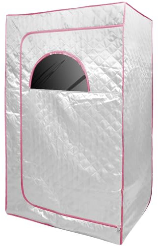 Sauna à Vapeur Portable Pliable Maison (sans la chaise) avec 1 Instrument De Fumigation, Kit De Tente De Sauna Spa pour Une Personne Cabine De Pliage100*80 * 170cm-argent