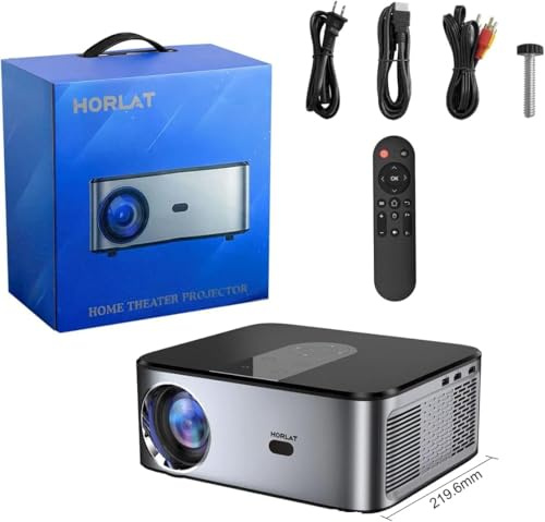 25,000 Lumen 8K Full HD 3D LED Projector for Home Theater with Autofocus and Keystone Correction for Android