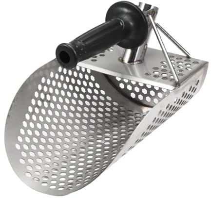 Pala per sabbia | Strumento di scavo per metal detector | Pala setacciatrice da spiaggia in acciaio inossidabile | Paletta versatile per rilevare metalli per esplorazioni subacquee, caccia al tesoro e