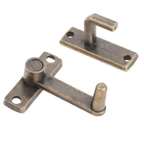 Generic 4x Serratura per Porta Scorrevole Del Fienile Stile Retrò Hardware di Bloccaggio per Porta Dell'armadio Da Giardino, Finestra, Cancello